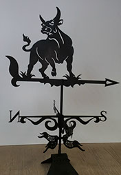 Флюгер Бык. Лазерная резка. Изготовление под заказ.